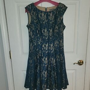 Danny & Nicole Blue and Gold Dress